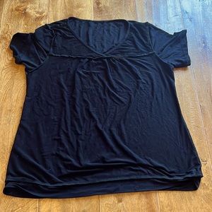 Super silky, black sleep shirt